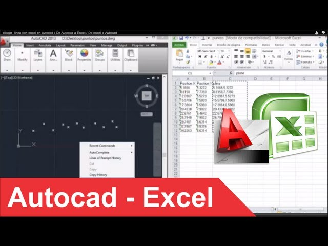 exportar puntos de AutoCAD a Excel.